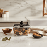 SBTC Glass Container with Metal Holder – Premium Silver & Black Finish, Storage Jar for Dry Fruits, Candy & Snacks, 20 × 8 cm - Al Kabayel Discount CentreSBTC Glass Container with Metal Holder – Premium Silver & Black Finish, Storage Jar for Dry Fruits, Candy & Snacks, 20 × 8 cmJars & Food SaversSBTCAl Kabayel Discount Centre