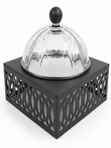 SBTC Glass Lid Metal Date Bowl with Stand – Premium Silver & Black Finish, Ideal for Dates & Dry Fruits, 15 × 14 cm - Al Kabayel Discount CentreSBTC Glass Lid Metal Date Bowl with Stand – Premium Silver & Black Finish, Ideal for Dates & Dry Fruits, 15 × 14 cmJars & Food SaversSBTCAl Kabayel Discount Centre