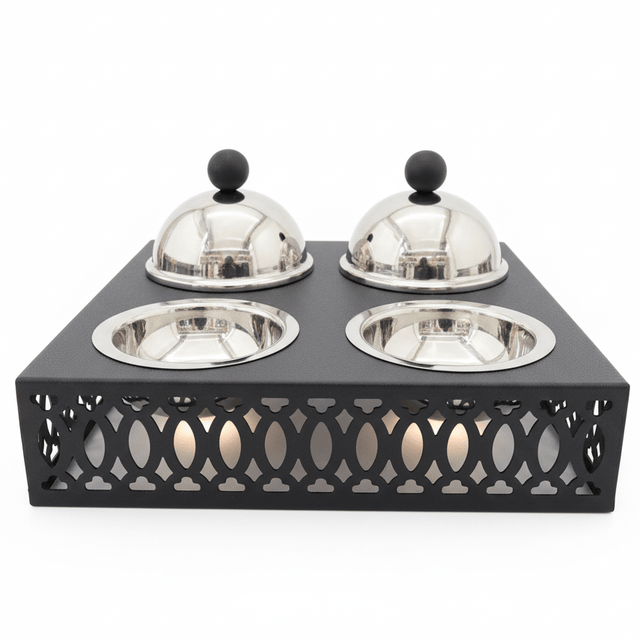 SBTC Metal Serving Bowl Set of 4 – Elegant Silver & Black Finish, Ideal for Snacks, Sweets & Dry Fruits, 27 × 14 cm - Al Kabayel Discount CentreSBTC Metal Serving Bowl Set of 4 – Elegant Silver & Black Finish, Ideal for Snacks, Sweets & Dry Fruits, 27 × 14 cmJars & Food SaversSBTCAl Kabayel Discount Centre