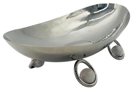 SBTC Stainless Steel Boat Shaped Footed Candy Plate 31cm*15cm*7cm - Al Kabayel Discount CentreSBTC Stainless Steel Boat Shaped Footed Candy Plate 31cm*15cm*7cmCandy ServersSBTCAl Kabayel Discount Centre