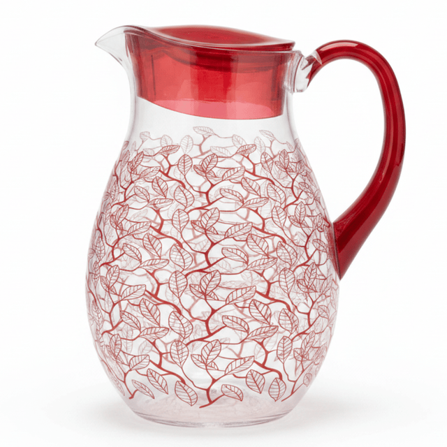 Scarlet Leaf Designer Clear Acrylic Serving Jug with Elegant Red Leaf Artwork – 20 cm - Al Kabayel Discount CentreScarlet Leaf Designer Clear Acrylic Serving Jug with Elegant Red Leaf Artwork – 20 cmJugsSCARLETAl Kabayel Discount Centre