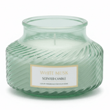 Scented Candle in Ribbed Glass Jar | Long-Lasting Home Fragrance | 8×8 cm | White Musk / Amber Myrrh / Wild Bluebell / Fresh Freesia - Al Kabayel Discount CentreScented Candle in Ribbed Glass Jar | Long-Lasting Home Fragrance | 8×8 cm | White Musk / Amber Myrrh / Wild Bluebell / Fresh FreesiaHome FragrancesAKDCAl Kabayel Discount Centre