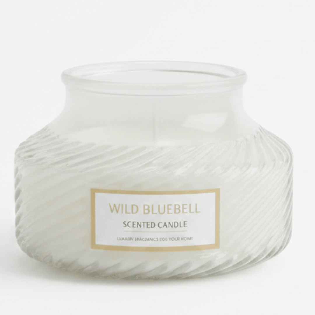 Scented Candle in Ribbed Glass Jar | Long-Lasting Home Fragrance | 8×8 cm | White Musk / Amber Myrrh / Wild Bluebell / Fresh Freesia - Al Kabayel Discount CentreScented Candle in Ribbed Glass Jar | Long-Lasting Home Fragrance | 8×8 cm | White Musk / Amber Myrrh / Wild Bluebell / Fresh FreesiaHome FragrancesAKDCAl Kabayel Discount Centre