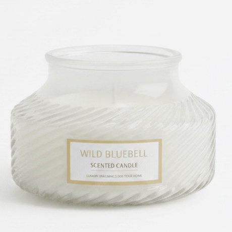 Scented Candle in Ribbed Glass Jar | Long-Lasting Home Fragrance | 8×8 cm | White Musk / Amber Myrrh / Wild Bluebell / Fresh Freesia - Al Kabayel Discount CentreScented Candle in Ribbed Glass Jar | Long-Lasting Home Fragrance | 8×8 cm | White Musk / Amber Myrrh / Wild Bluebell / Fresh FreesiaHome FragrancesAKDCAl Kabayel Discount Centre