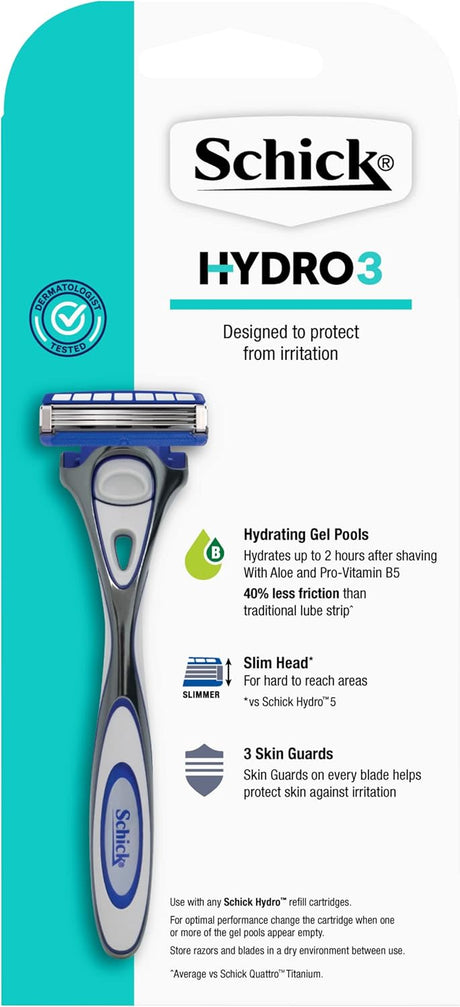 Schick Hydro Safe and Smooth Shave - Prevents Nicks and Cuts 3 Kit 1 - Al Kabayel Discount CentreSchick Hydro Safe and Smooth Shave - Prevents Nicks and Cuts 3 Kit 1Personal Care & Styling ToolsSCHICKAl Kabayel Discount Centre