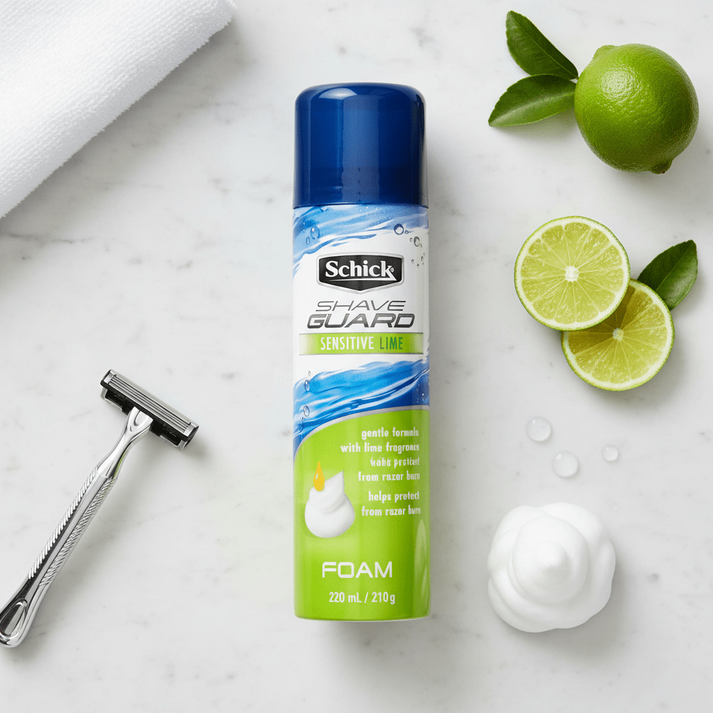Schick Shave Guard Sensitive Lime Shaving Foam 220ml - Al Kabayel Discount CentreSchick Shave Guard Sensitive Lime Shaving Foam 220mlShaving & GroomingSCHICKAl Kabayel Discount Centre