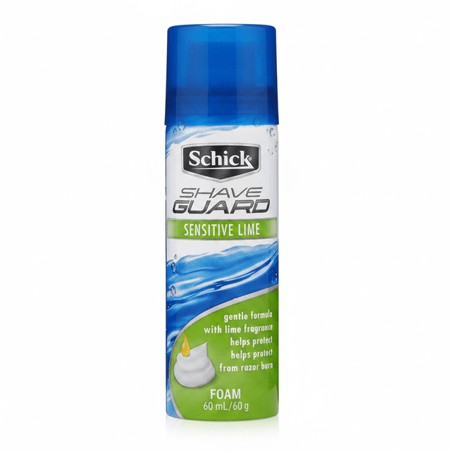 Schick Shave Guard Sensitive Lime Shaving Foam – 60ml - Al Kabayel Discount CentreSchick Shave Guard Sensitive Lime Shaving Foam – 60mlShaving & GroomingSCHICKAl Kabayel Discount Centre