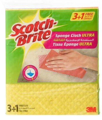 Scotch - Brite Sponge Cloth Ultra 18cm*20cm, 3+1 units, Multi - Color - Al Kabayel Discount CentreScotch - Brite Sponge Cloth Ultra 18cm*20cm, 3+1 units, Multi - ColorCleaning SuppliesSCOTCH - BRITEAl Kabayel Discount Centre