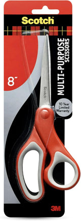 Scotch Multiporpose Scissors 8 inch (20 cm) | Stainless Steel Blades| Red and Grey color | Ergonomic Comfort Grip | Multipurpose | Office, Home and School use | Scissors | 1 scissors/pack - Al Kabayel Discount CentreScotch Multiporpose Scissors 8 inch (20 cm) | Stainless Steel Blades| Red and Grey color | Ergonomic Comfort Grip | Multipurpose | Office, Home and School use | Scissors | 1 scissors/packScissors3MAl Kabayel Discount Centre