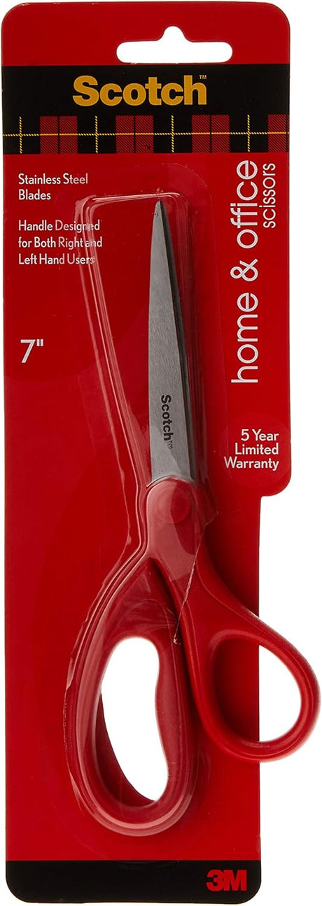 Scotch Universal Home & Office Scissors 7 inch (18 cm), 1 scissors/pack | Stainless Steel Blades | Red color | Multipurpose | Office, Home and School use | Scissors - Al Kabayel Discount CentreScotch Universal Home & Office Scissors 7 inch (18 cm), 1 scissors/pack | Stainless Steel Blades | Red color | Multipurpose | Office, Home and School use | ScissorsScissors3MAl Kabayel Discount Centre