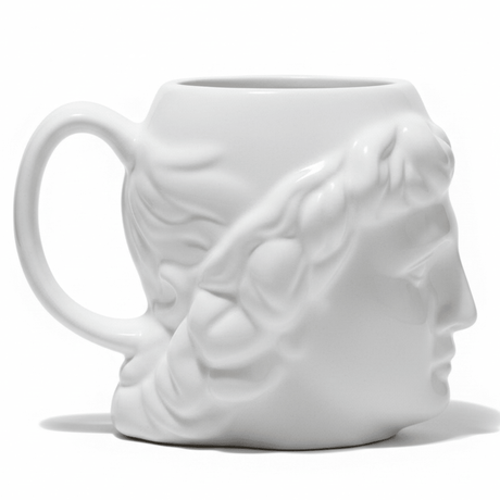 Sculptural David Ceramic Mug — White Elegance | 400ml - Al Kabayel Discount CentreSculptural David Ceramic Mug — White Elegance | 400mlMugsAKDCAl Kabayel Discount Centre