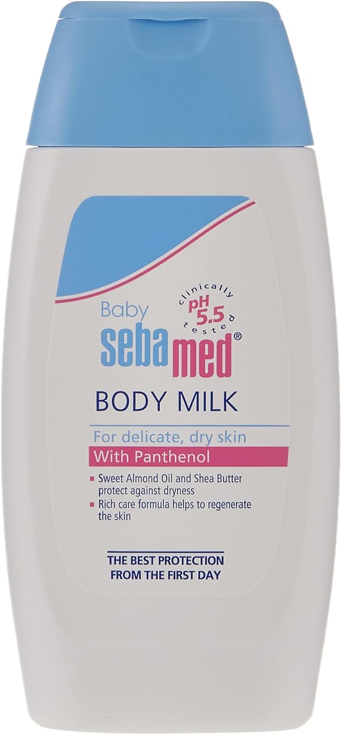 Sebamed Baby Body Milk 200ml – For Delicate, Dry Skin with Panthenol - Al Kabayel Discount CentreSebamed Baby Body Milk 200ml – For Delicate, Dry Skin with PanthenolBaby ProductsSEBA MEDAl Kabayel Discount Centre
