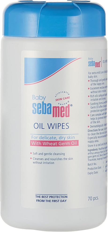 Sebamed Baby Oil Wipes 70 Pcs – For Delicate Skin - Al Kabayel Discount CentreSebamed Baby Oil Wipes 70 Pcs – For Delicate SkinBaby ProductsSEBA MEDAl Kabayel Discount Centre