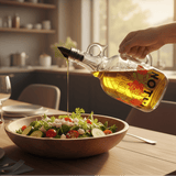 Selka Glass Oil Bottle 1 Ltr – Elegant Red Flower Design with Pour Spout - Al Kabayel Discount CentreSelka Glass Oil Bottle 1 Ltr – Elegant Red Flower Design with Pour SpoutKitchen Utensils & GadgetsSELKAAl Kabayel Discount Centre