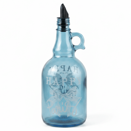 Selka Tinted Blue Glass Oil Bottle – 1 Litre | Elegant Etched Design with Pourer Spout - Al Kabayel Discount CentreSelka Tinted Blue Glass Oil Bottle – 1 Litre | Elegant Etched Design with Pourer SpoutKitchen Utensils & GadgetsSELKAAl Kabayel Discount Centre