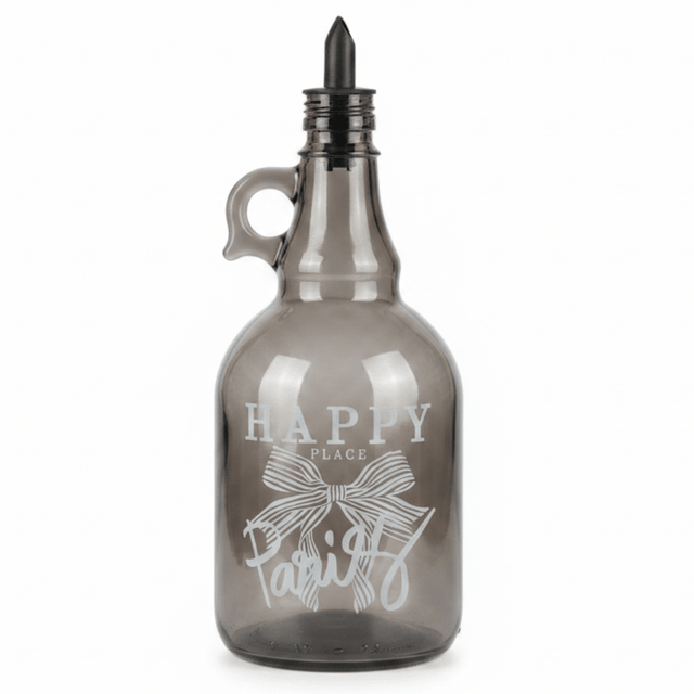Selka Tinted Dark Glass Oil Bottle 1 Litre | Elegant Etched Butterfly Design | Premium Smoke Finish - Al Kabayel Discount CentreSelka Tinted Dark Glass Oil Bottle 1 Litre | Elegant Etched Butterfly Design | Premium Smoke FinishKitchen Utensils & GadgetsSELKAAl Kabayel Discount Centre