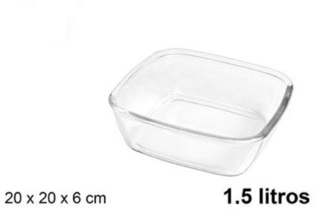 SEMPRE Square Borosilicate Baking Tray 1.5 Liter, 20cm*20cm*6.25cm - Al Kabayel Discount CentreSEMPRE Square Borosilicate Baking Tray 1.5 Liter, 20cm*20cm*6.25cmFood ContainersSEMPREAl Kabayel Discount Centre