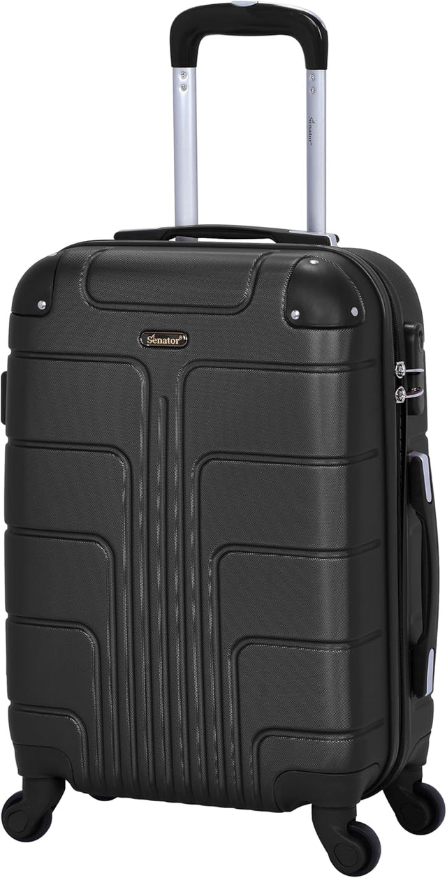 Senator A1012 Hardside Carry - On – Ultra - Light 20 - Inch Cabin Suitcase with 4 Spinner Wheels, Black - Al Kabayel Discount CentreSenator A1012 Hardside Carry - On – Ultra - Light 20 - Inch Cabin Suitcase with 4 Spinner Wheels, BlackCabin LuggageSENATORAl Kabayel Discount Centre