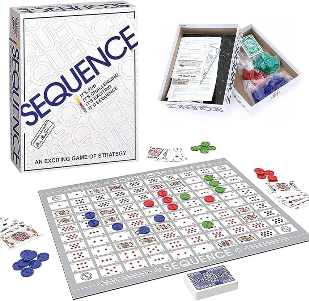 Sequence Strategic Board Game Set with Folding Board, Cards and Chips From Jacks White - Al Kabayel Discount CentreSequence Strategic Board Game Set with Folding Board, Cards and Chips From Jacks WhiteBoard GamesSEQUENCEAl Kabayel Discount Centre