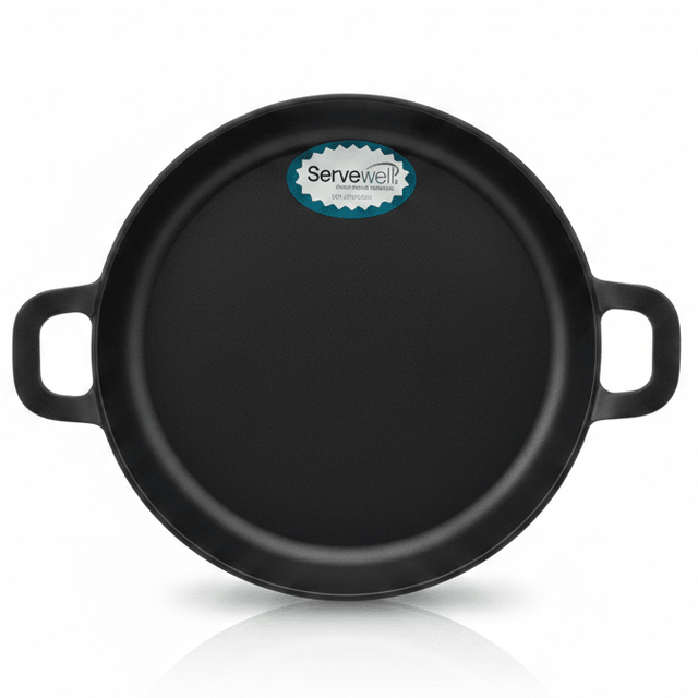 Servewell Black Melamine Serving Plate with Handle 7.5 inch Compact Durable Plate Ideal for Snacks Starters and Side Dishes - Al Kabayel Discount CentreServewell Black Melamine Serving Plate with Handle 7.5 inch Compact Durable Plate Ideal for Snacks Starters and Side DishesServing TraysSERVEWELLAl Kabayel Discount Centre