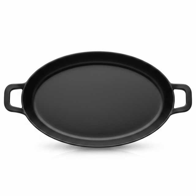 Servewell Black Oval Melamine Serving Plate with Handle 9 inch Stylish Serving Dish for Snacks Appetizers and Side Items - Al Kabayel Discount CentreServewell Black Oval Melamine Serving Plate with Handle 9 inch Stylish Serving Dish for Snacks Appetizers and Side ItemsServing TraysSERVEWELLAl Kabayel Discount Centre