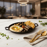 Servewell Black Oval Melamine Serving Plate with Handle 9 inch Stylish Serving Dish for Snacks Appetizers and Side Items - Al Kabayel Discount CentreServewell Black Oval Melamine Serving Plate with Handle 9 inch Stylish Serving Dish for Snacks Appetizers and Side ItemsServing TraysSERVEWELLAl Kabayel Discount Centre