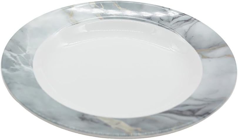 Servewell Marbo Melamine Round Soup Plate 23CM - White&Grey - Al Kabayel Discount CentreServewell Marbo Melamine Round Soup Plate 23CM - White&GreyPlatesSERVEWELLAl Kabayel Discount Centre