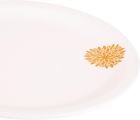 Servewell Melamine Round Dinner Plate Golden Leaves - 28CM - White&Golden - Al Kabayel Discount CentreServewell Melamine Round Dinner Plate Golden Leaves - 28CM - White&GoldenPlatesSERVEWELLAl Kabayel Discount Centre