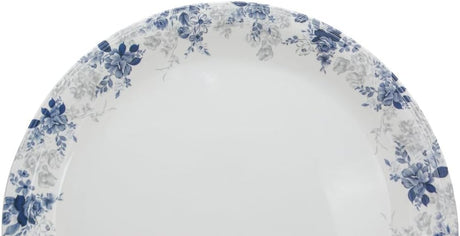 Servewell Melamine Round Dinner Serving Plate - 28CM - White&Blue - Al Kabayel Discount CentreServewell Melamine Round Dinner Serving Plate - 28CM - White&BluePlatesSERVEWELLAl Kabayel Discount Centre