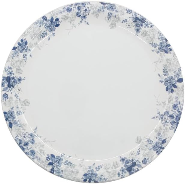 Servewell Melamine Round Dinner Serving Plate - 28CM - White&Blue - Al Kabayel Discount CentreServewell Melamine Round Dinner Serving Plate - 28CM - White&BluePlatesSERVEWELLAl Kabayel Discount Centre