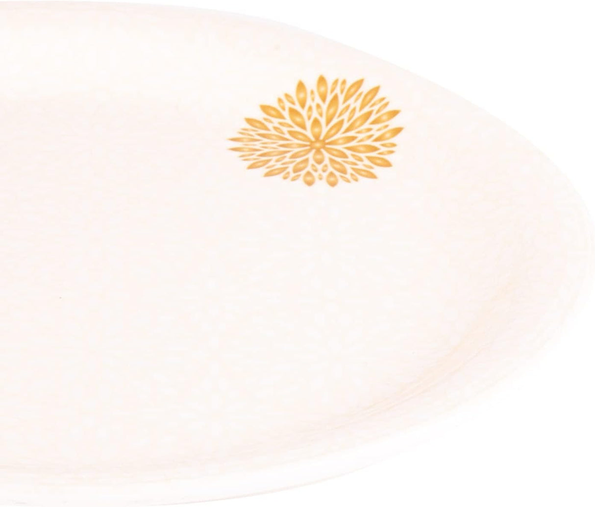 Servewell Melamine Round Small Plate Golden Leaves - 19CM - White&Golden - Al Kabayel Discount CentreServewell Melamine Round Small Plate Golden Leaves - 19CM - White&GoldenPlatesSERVEWELLAl Kabayel Discount Centre