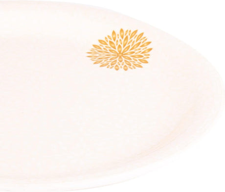 Servewell Melamine Round Small Plate Golden Leaves - 19CM - White&Golden - Al Kabayel Discount CentreServewell Melamine Round Small Plate Golden Leaves - 19CM - White&GoldenPlatesSERVEWELLAl Kabayel Discount Centre