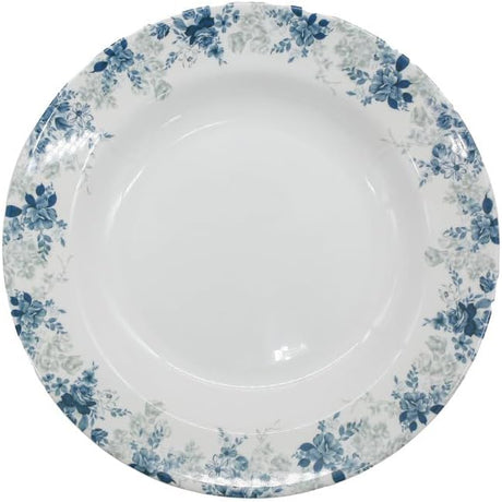 Servewell Melamine Round Soup Serving Plate - 23CM - White&Blue - Al Kabayel Discount CentreServewell Melamine Round Soup Serving Plate - 23CM - White&BluePlatesSERVEWELLAl Kabayel Discount Centre