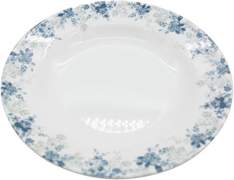 Servewell Melamine Round Soup Serving Plate - 23CM - White&Blue - Al Kabayel Discount CentreServewell Melamine Round Soup Serving Plate - 23CM - White&BluePlatesSERVEWELLAl Kabayel Discount Centre