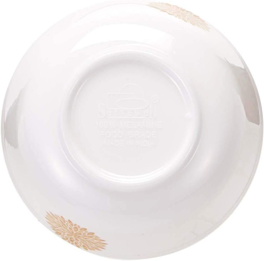 Servewell Melamine Soup,Rice Bowl Golden Leaves - 11.5CM - White&Golden - Al Kabayel Discount CentreServewell Melamine Soup,Rice Bowl Golden Leaves - 11.5CM - White&GoldenBowlsSERVEWELLAl Kabayel Discount Centre