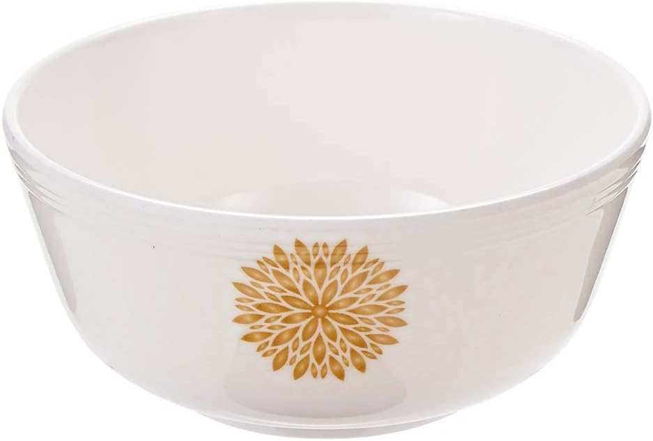 Servewell Melamine Soup,Rice Bowl Golden Leaves - 11.5CM - White&Golden - Al Kabayel Discount CentreServewell Melamine Soup,Rice Bowl Golden Leaves - 11.5CM - White&GoldenBowlsSERVEWELLAl Kabayel Discount Centre
