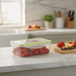 Servewell Plastic Rectangular Food Container With Lid 1000ml - Green&White - Al Kabayel Discount CentreServewell Plastic Rectangular Food Container With Lid 1000ml - Green&WhiteFood ContainersSERVEWELLAl Kabayel Discount Centre
