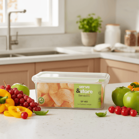 Servewell Plastic Rectangular Food Container With Lid 1400ml - Green&White - Al Kabayel Discount CentreServewell Plastic Rectangular Food Container With Lid 1400ml - Green&WhiteFood ContainersSERVEWELLAl Kabayel Discount Centre