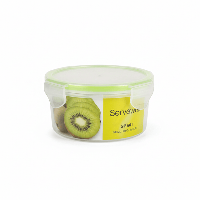 Servewell Plastic Round Food Container With Lid 600ml - Green&White - Al Kabayel Discount CentreServewell Plastic Round Food Container With Lid 600ml - Green&WhiteFood ContainersSERVEWELLAl Kabayel Discount Centre