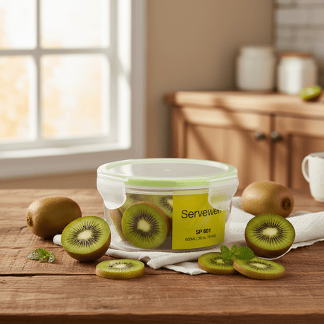Servewell Plastic Round Food Container With Lid 600ml - Green&White - Al Kabayel Discount CentreServewell Plastic Round Food Container With Lid 600ml - Green&WhiteFood ContainersSERVEWELLAl Kabayel Discount Centre
