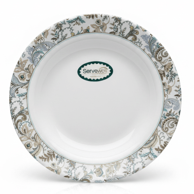 Servewell Round White Melamine Soup Plate with Floral Design | 23 cm - Al Kabayel Discount CentreServewell Round White Melamine Soup Plate with Floral Design | 23 cmPlatesSERVEWEREAl Kabayel Discount Centre
