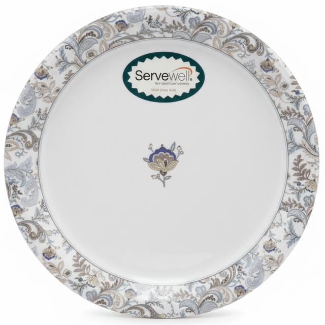 Servewere Elegant White with Floral Design Round Melamine Plate 19 cm Medium Plate for Snacks and Starters - Al Kabayel Discount CentreServewere Elegant White with Floral Design Round Melamine Plate 19 cm Medium Plate for Snacks and StartersPlatesSERVEWEREAl Kabayel Discount Centre