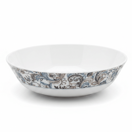 Servewere Elegant White with Floral Design Round Melamine Serving Bowl 21 cm Large Bowl for Salads and Serving - Al Kabayel Discount CentreServewere Elegant White with Floral Design Round Melamine Serving Bowl 21 cm Large Bowl for Salads and ServingBowlsSERVEWEREAl Kabayel Discount Centre