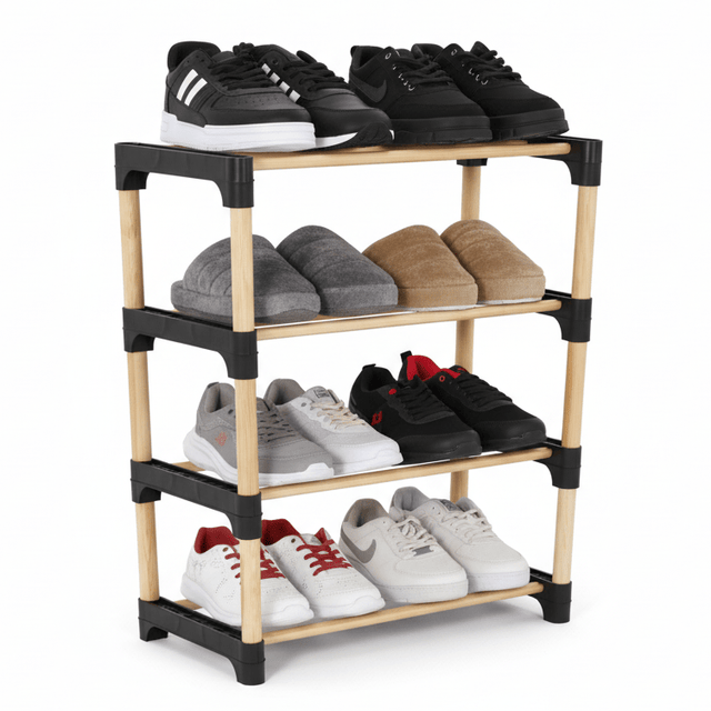 Sewood 4 - Tier Bamboo Shoe Rack Organizer | 66.5 × 27.5 × 51 cm - Al Kabayel Discount CentreSewood 4 - Tier Bamboo Shoe Rack Organizer | 66.5 × 27.5 × 51 cmHome Décor AccentsSEWOODAl Kabayel Discount Centre