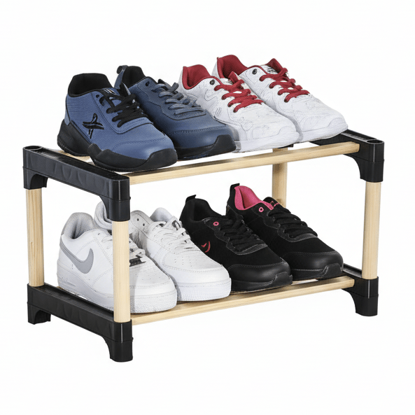 SEWOOD Modular Wood Shoe Rack 2 Tiers | 26×27.5×51 cm - Al Kabayel Discount CentreSEWOOD Modular Wood Shoe Rack 2 Tiers | 26×27.5×51 cmHome Décor AccentsSEWOODAl Kabayel Discount Centre