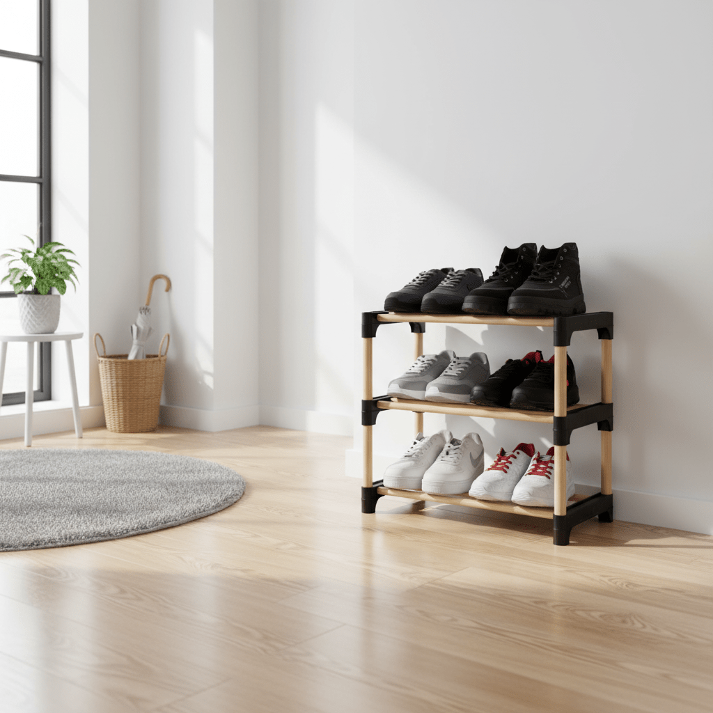 SEWOOD Modular Wood Shoe Rack 3 Tiers | Tool - Free Assembly | 46.5×27.5×51 cm - Al Kabayel Discount CentreSEWOOD Modular Wood Shoe Rack 3 Tiers | Tool - Free Assembly | 46.5×27.5×51 cmHome Décor AccentsSEWOODAl Kabayel Discount Centre