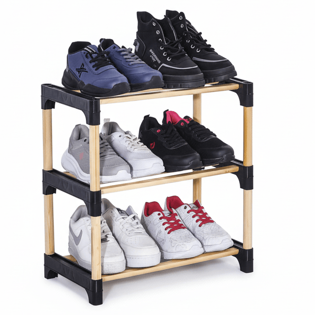 SEWOOD Modular Wood Shoe Rack 3 Tiers | Tool - Free Assembly | 46.5×27.5×51 cm - Al Kabayel Discount CentreSEWOOD Modular Wood Shoe Rack 3 Tiers | Tool - Free Assembly | 46.5×27.5×51 cmHome Décor AccentsSEWOODAl Kabayel Discount Centre