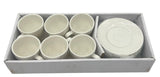 SHALLOW Superior Porcelain 12pcs Cup and Saucer set, 6pcs Cup + 6pcs Saucer 100ml, White - Al Kabayel Discount CentreSHALLOW Superior Porcelain 12pcs Cup and Saucer set, 6pcs Cup + 6pcs Saucer 100ml, WhiteTea SetsSHALLOWAl Kabayel Discount Centre