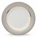 Shallow White Ceramic Dessert Plate with Gold Rim & Dotted Design — 8 Inch - Al Kabayel Discount CentreShallow White Ceramic Dessert Plate with Gold Rim & Dotted Design — 8 InchPlatesSHALLOWAl Kabayel Discount Centre