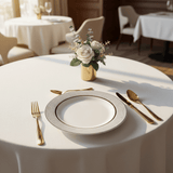 Shallow White Ceramic Dessert Plate with Gold Rim & Dotted Design — 8 Inch - Al Kabayel Discount CentreShallow White Ceramic Dessert Plate with Gold Rim & Dotted Design — 8 InchPlatesSHALLOWAl Kabayel Discount Centre
